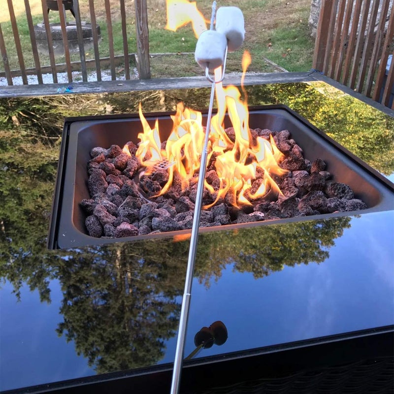 Mluchee 8Pack Marshmallow Roasting Sticks Smores Skewers for Fire Pit 32inch Telescoping Sausage BBQ Hot Dog Forks Portable Carrying Bag for Grill Campfire Thanksgiving Christmas Gifts - Image 5